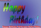 Happy Birthday Full Screen Status Video