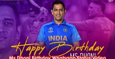 Ms Dhoni Birthday Whatsapp Status Video