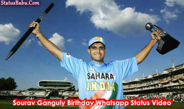 Sourav Ganguly Birthday Whatsapp Status Video
